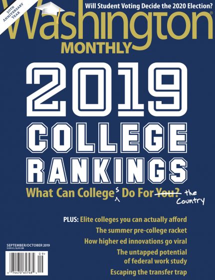 Washington Monthly 2019 College Rankings