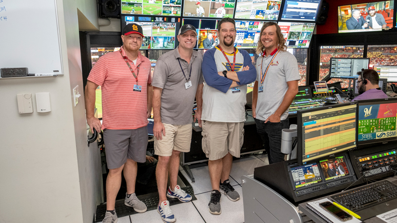 Alumni in Busch Stadium Video Scoreboard Department