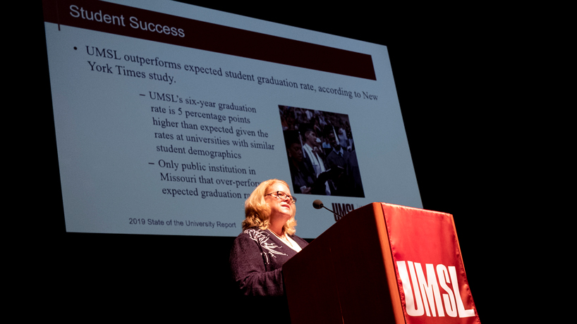 Interim Chancellor Kristin Sobolik touts UMSL as an ‘institution of opportunity’ in annual address