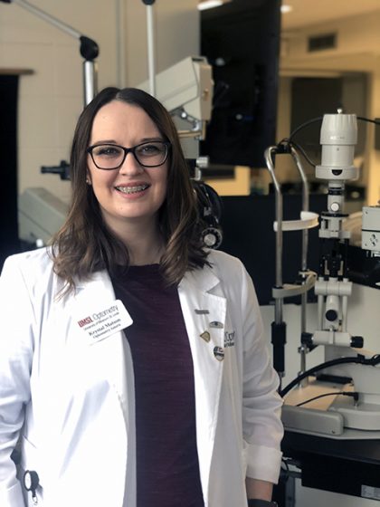 Optometry school introduced Krystal Matson to an interest in ocular disease. (Photo courtesy of Krystal Matson)