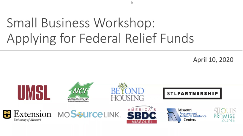 UMSL hosts free webinar to aid small businesses with questions about applying for federal relief funds