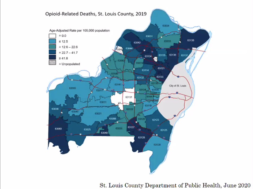 Opioid-related deaths in St. Louis County