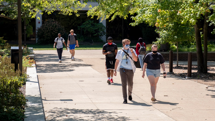 Glad to be back: Students return to campus as classes resume