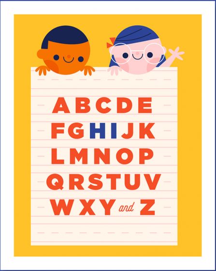 Alphabet poster. (Photo courtesy of Anna and Daniel Clark)