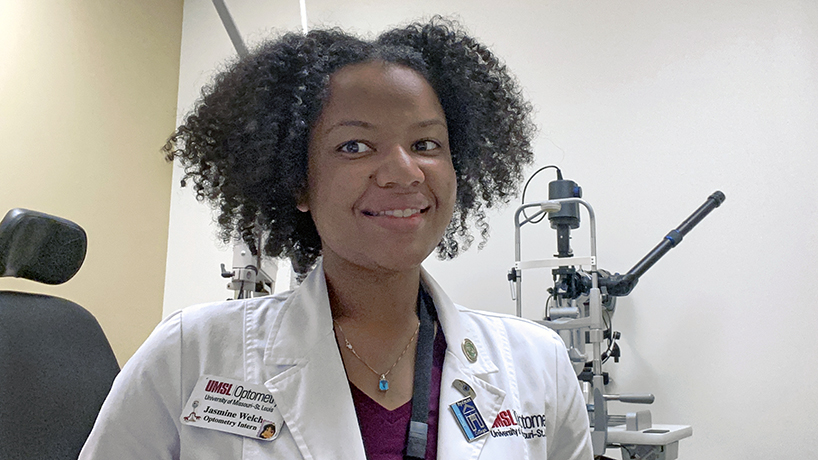 Not-so-traditional path gives optometry student Jasmine Welch unique lens for outreach efforts