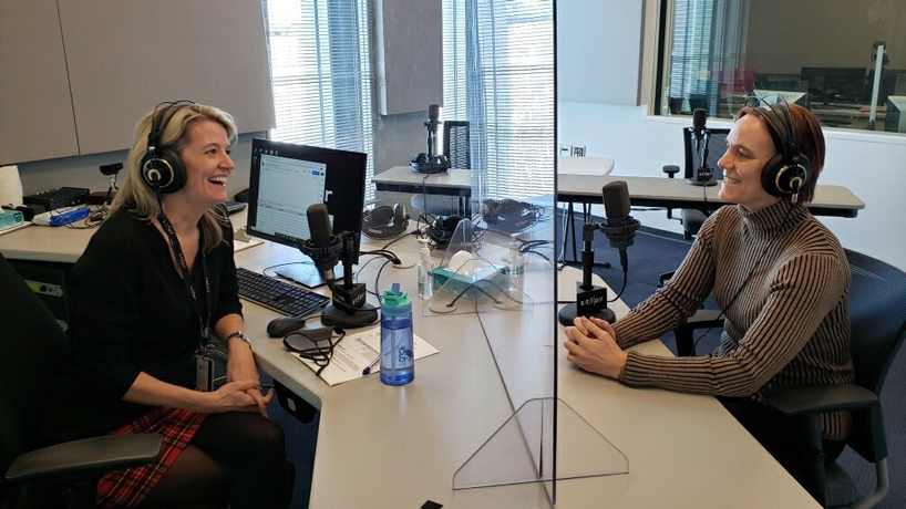"St. Louis on the Air" host Sarah Fenske interviews Professor Susan Brownell in studio