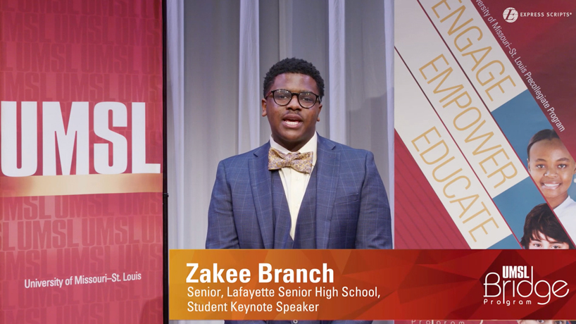 Lafayette High School senior Zakee Branch delivers keynote address
