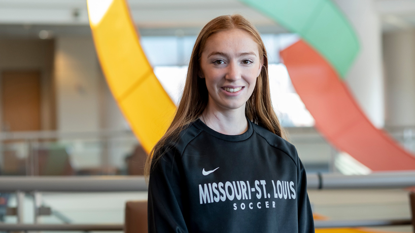 New graduate Imogen Bennett grows through experiences on soccer field and in school at UMSL