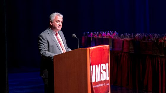 Steven J. Berberich speaking at the State of the University Address and Faculty and Staff Recognition Ceremony