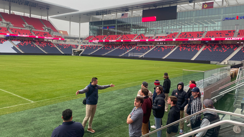 Learning from the pros: Sport management students tour CITYPARK, meet with team officials