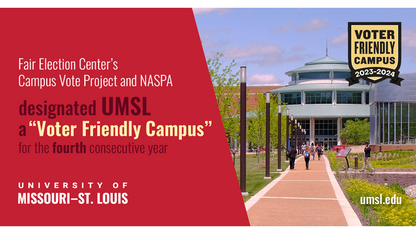 UMSL recognized as a ‘Voter Friendly Campus’ for fourth time