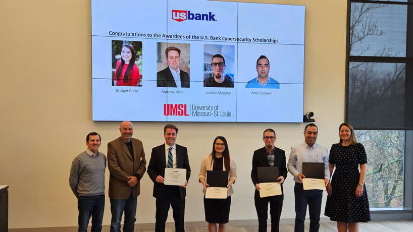 Four cybersecurity students receive scholarships from U.S. Bank
