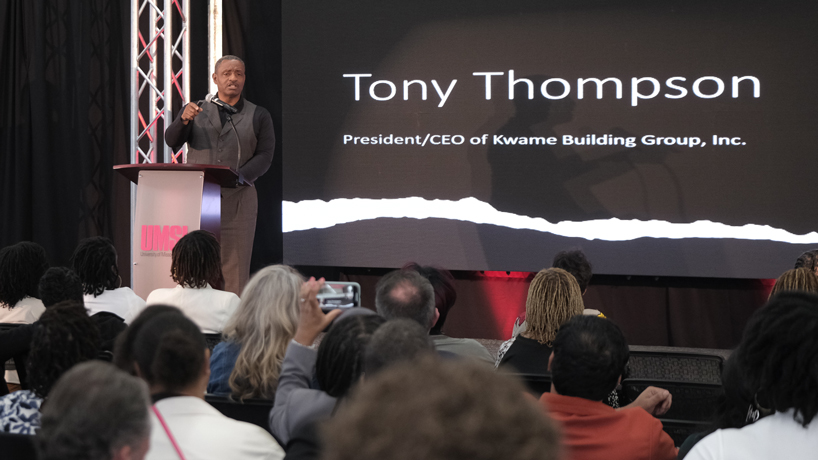 Tony Thompson delivers the keynote at the DEI Accelerator Demo Day