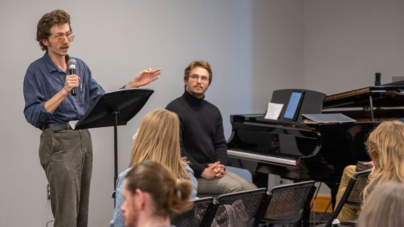 Undergraduate Research Symposium features special performance of composer Hazel Felman’s work