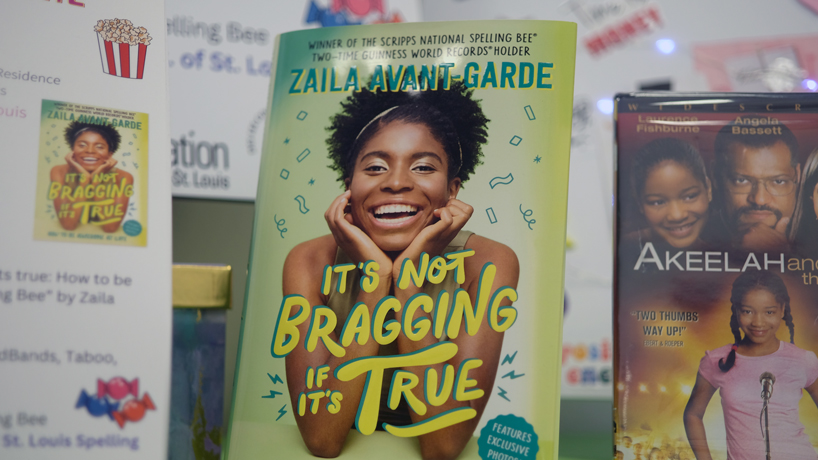 The cover of "It's Not Bragging if It's True," by Zaila Avant-Garde. The cover is in shades of green and yellow with Avant-Garde's smiling face.