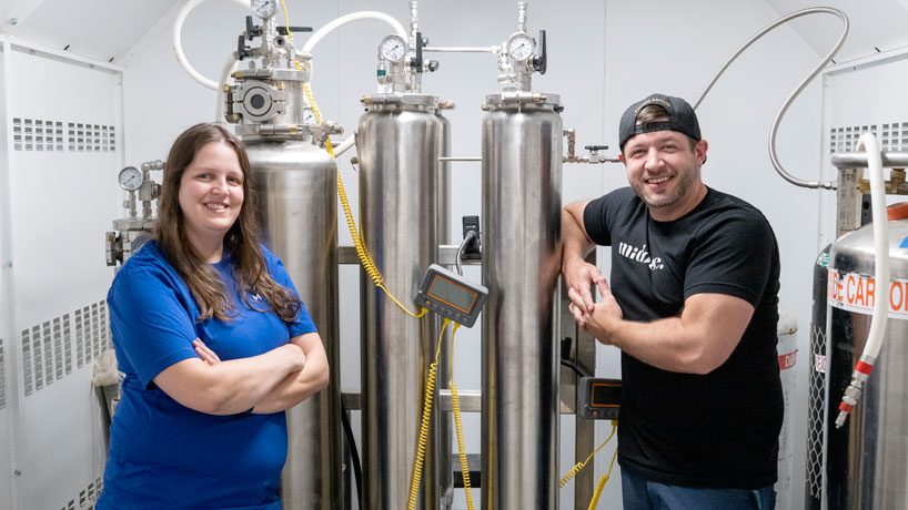 UMSL graduates Stephanie Cernicek and Aaron Golchert lead Mana Supply Company, a fast-growing cannabis manufacturing startup in St. Louis