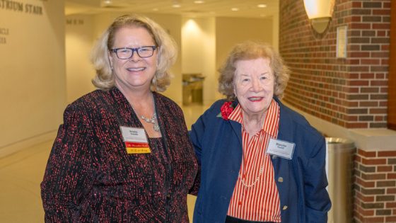 Chancellor Kristin Sobolik and Chancellor Emerita Blanche Touhill at the 2023 Founders Celebration