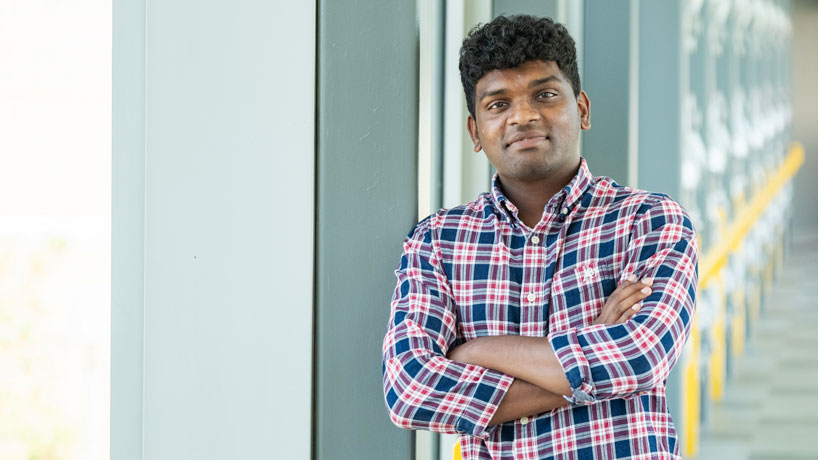 Sam Chevakula finds outlet for artistic side while pursuing master’s in supply chain analytics
