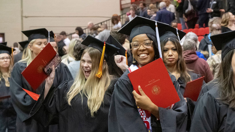 Graduates show off diplomas