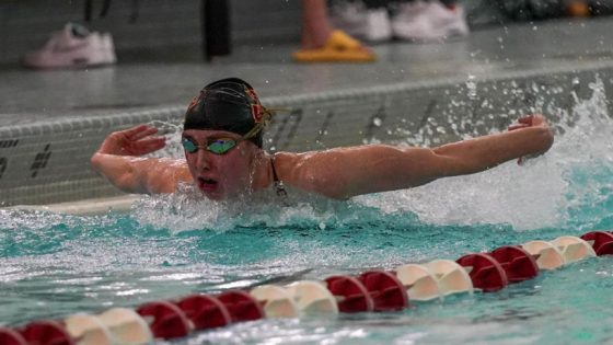 Kate Nelson swims the butterfly stroke