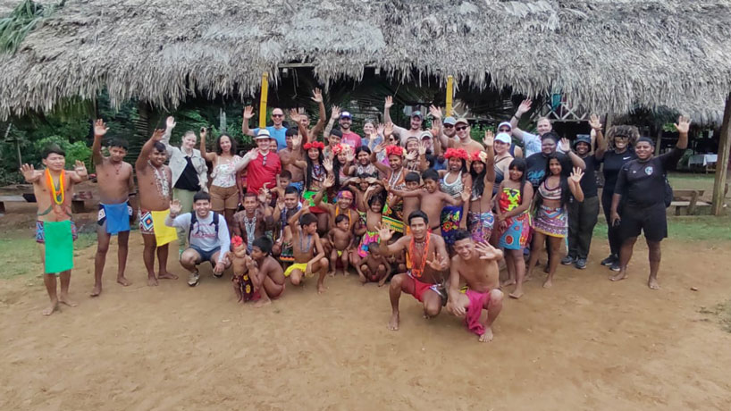UMSL Online MBA students visit an Embera village in Panama