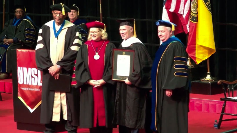 Wayne DeVeydt accepts honorary degree