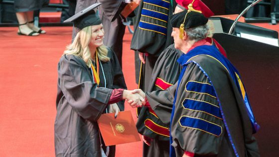 Elsabeth Farrel at commencment