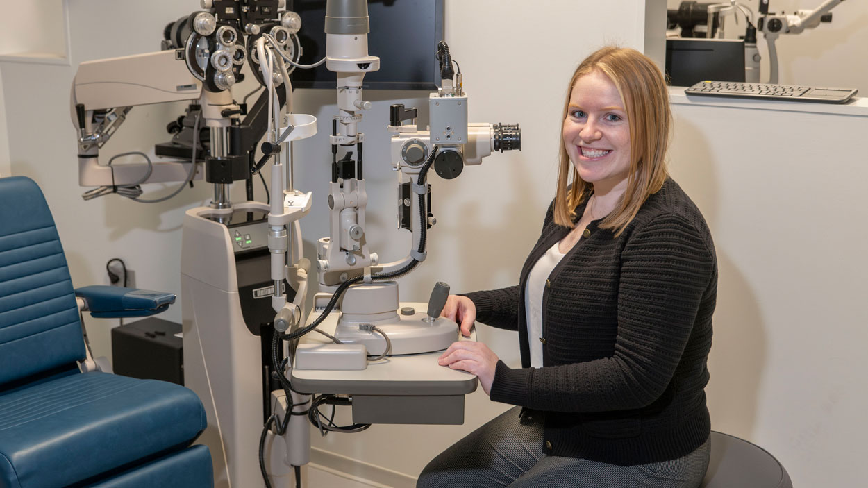 Optometry student Megan Corcoran