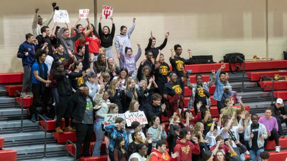 UMSL fans cheering