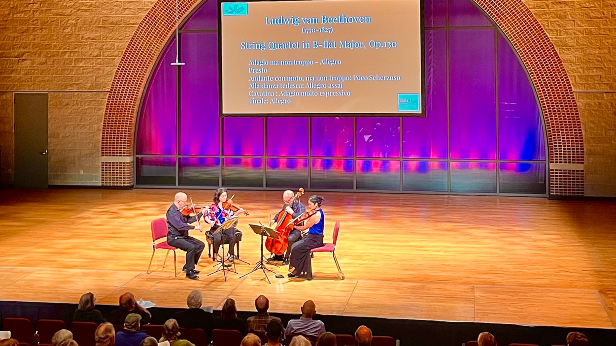 The Arianna String Quartet performing in the Lee Theater