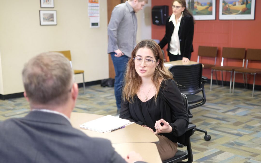 Foreign language students take part in speed networking with World Affairs Council of St. Louis