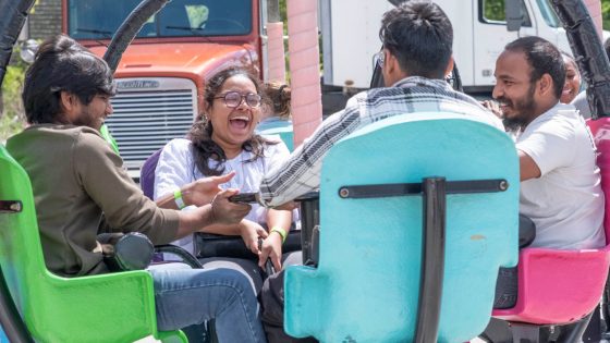 UMSL students ride the Tornado during annual Mirthweek Carnival