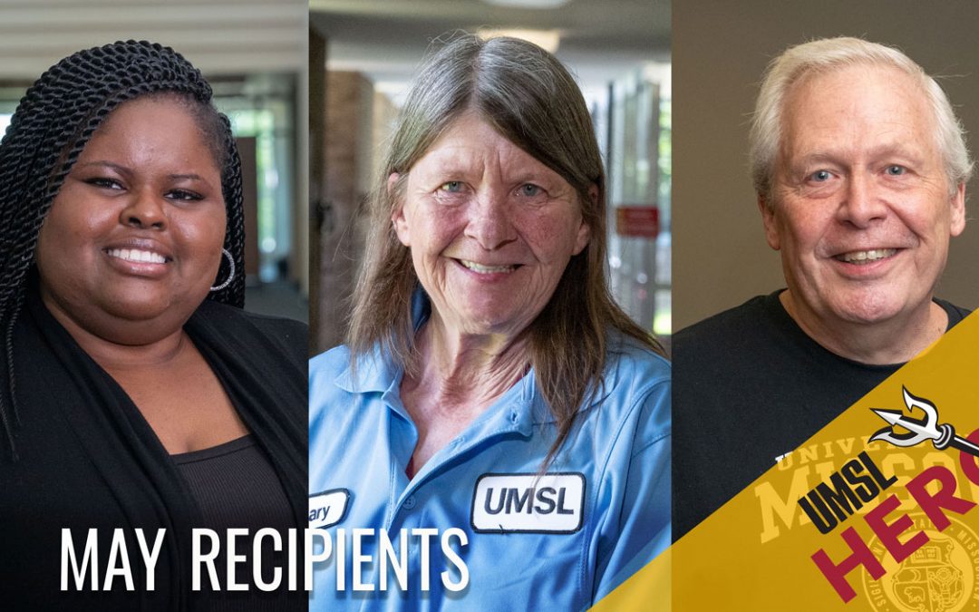 Ariel Brown, Mary Johnson and Al Stanger receive UMSL Hero Awards