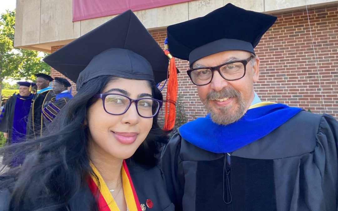 Riaz Zaidi earns 10th college degree, graduates with daughter