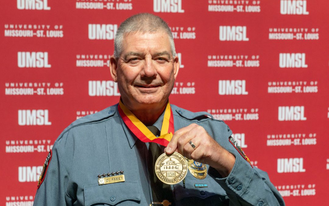 Retiring UMSL Police Chief Dan Freet awarded Chancellor’s Medal