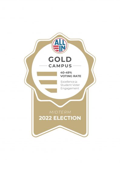 ALL IN Campus Democracy Challenge Gold Seal