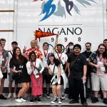 UMSL students and faculty members at Nagano Station