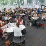 Educators work during a counseling conference at UMSL