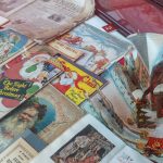 Printed versions of "The Night Before Christmas" sit in a display case in the St. Louis Mercantile Library's Shopmaker Print Gallery on the campus of the University of Missouri–St. Louis.