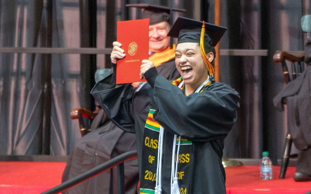 New graduates celebrate their triumphs with family members, friends during fall 2024 commencement