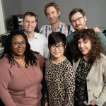 "St. Louis on the Air" production team members (from left) Miya Norfleet, Alex Heuer, Aaron Doerr, Elaine Cha, Danny Wicentowski and Emily Woodbury