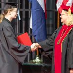 Amanda Royer and Chancellor Kristin Sobolik