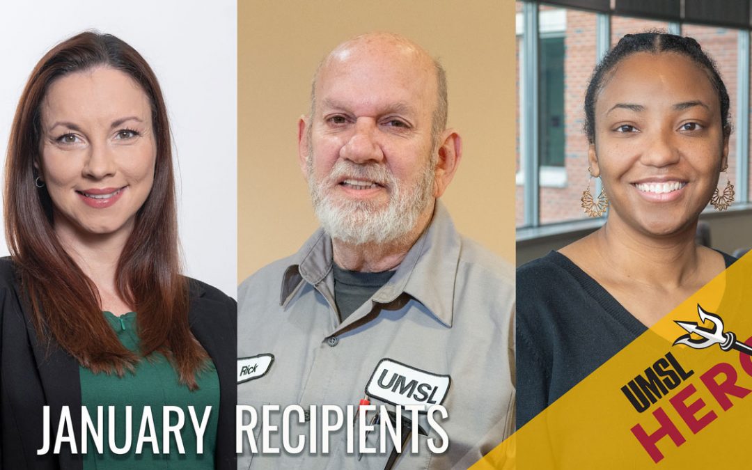 Anita Manion, Richard Treadway and Jhanae Latham receive UMSL Hero Awards