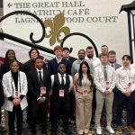 UMSL students and alumni at Super Bowl Breakfast