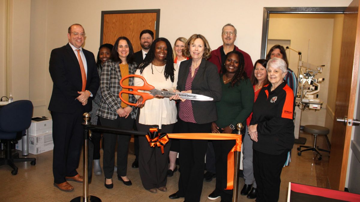 Ribbon cutting at Husky Health Center