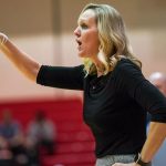 UMSL women's basketball Coach Katie Vaughn