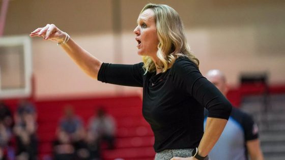 UMSL women's basketball Coach Katie Vaughn