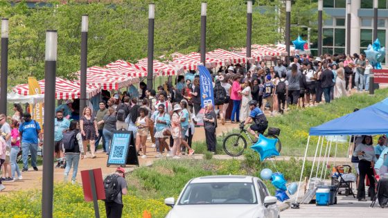 UMSL community members on the East Lawn