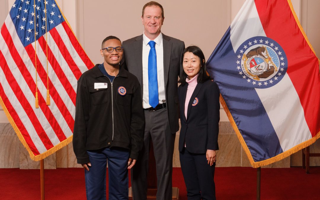 Succeed+ student Jaylin Brown meets with legislators in Washington to advocate for postsecondary education