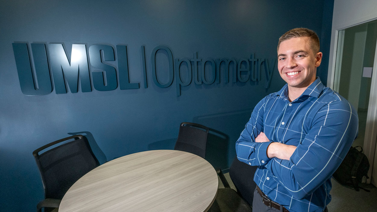 Optometry graduate Cameron Schroeder